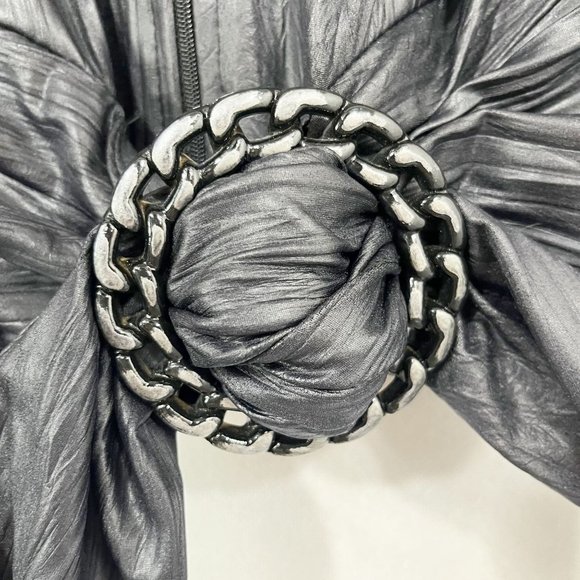 Joseph Ribkoff Black Zip Front Jacket with Belt Accent Artsy - Size 8 - Picture 3 of 8